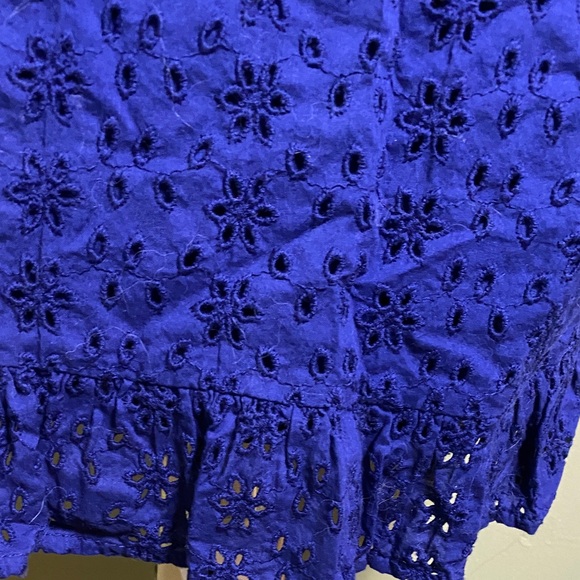 Old Navy Womens Dress Blue Sleeveless Casual Solid Cotton Lace size 14 - Picture 3 of 7